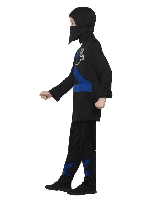 Ninja Assassin Costume Black & Blue