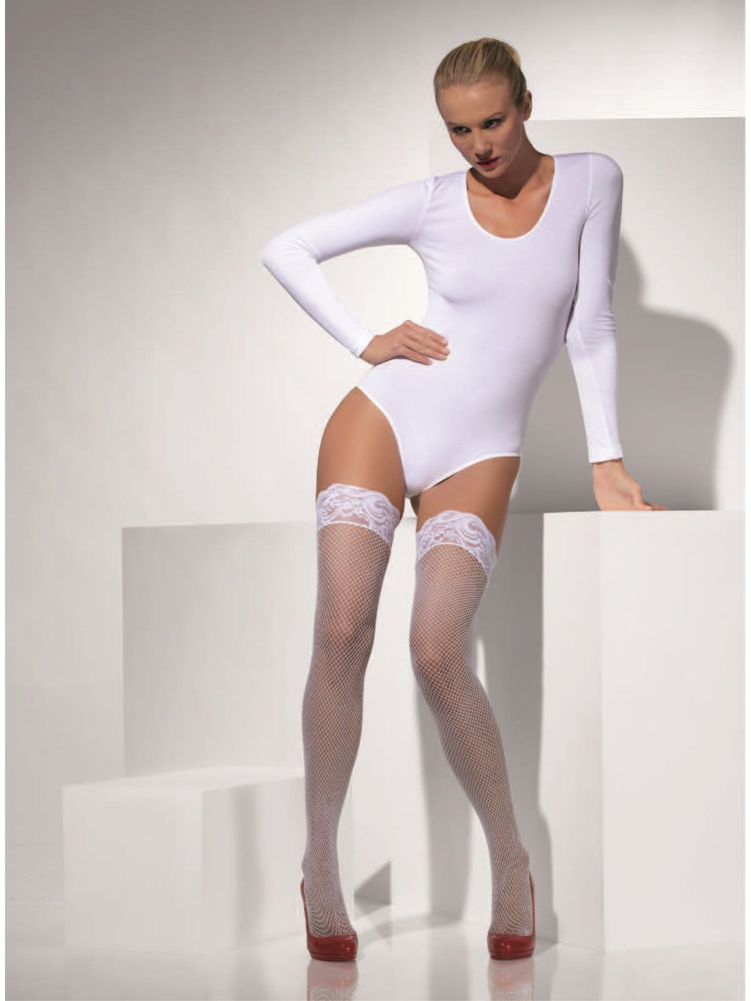 White Fishnet Holdups