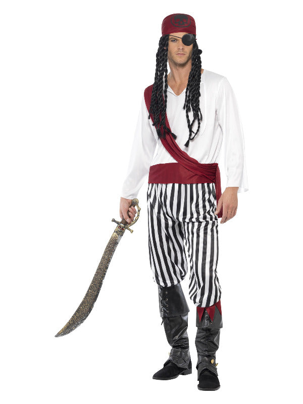 Pirate Man Costume Black & White