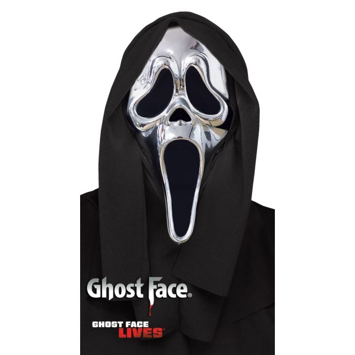 Ghost Face® Chrome Mask Adult