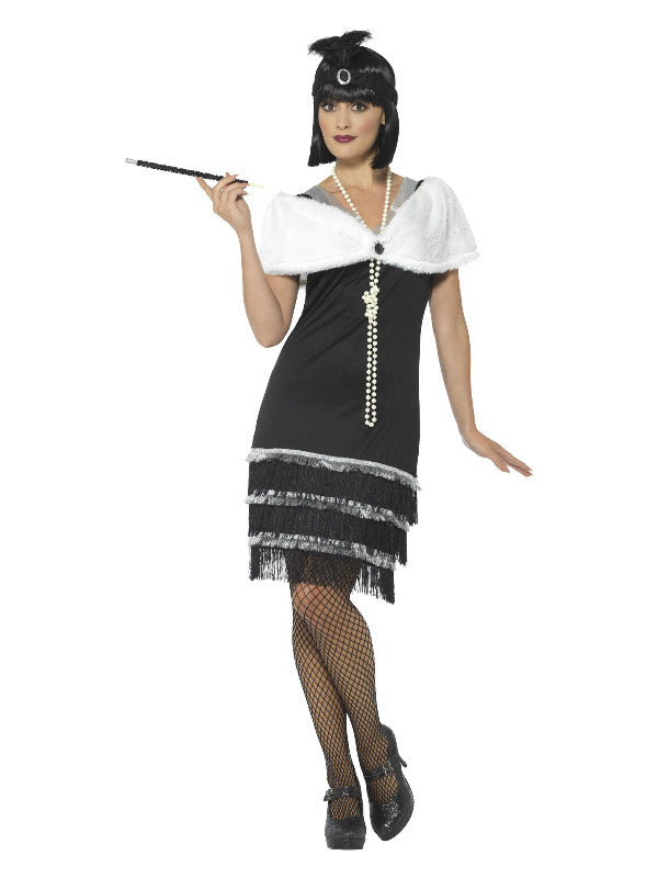 Flapper Costume Black wth Headband