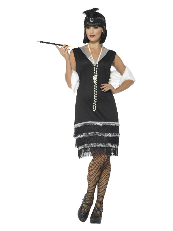 Flapper Costume Black wth Headband