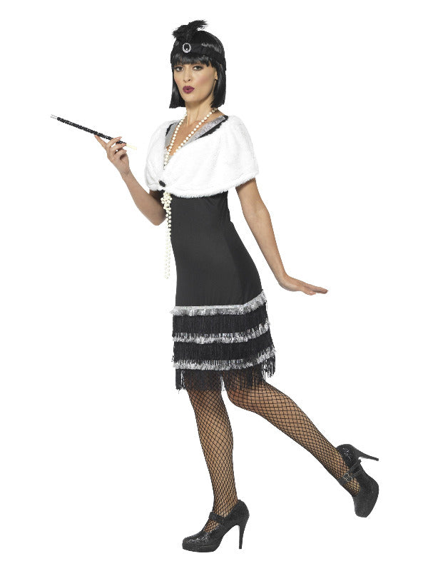Flapper Costume Black wth Headband