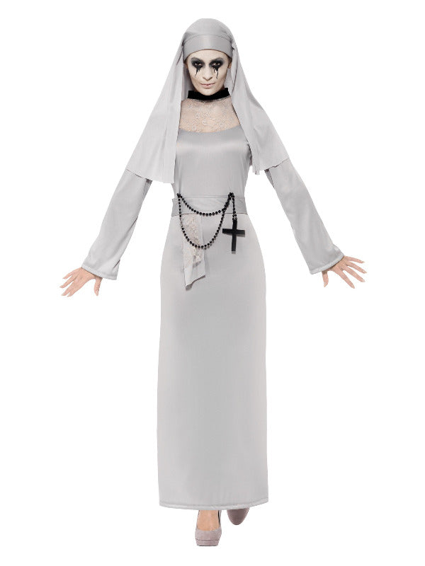 Gothic Nun Costume Grey