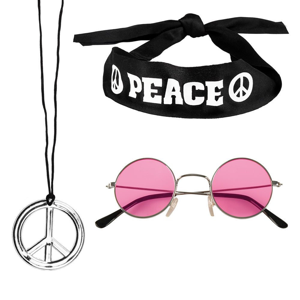 Peace Set (Headband, Glasses And Necklace)