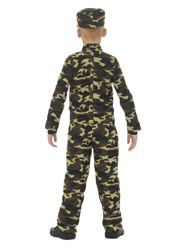 Camouflage Military Boy Costume Green