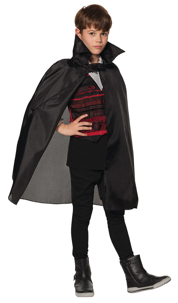 Child Black Fabric Cape