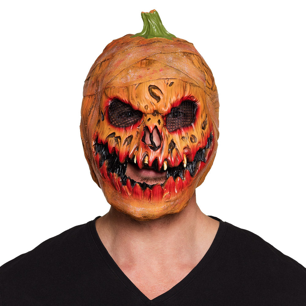 Latex Pumpkin Head Mask