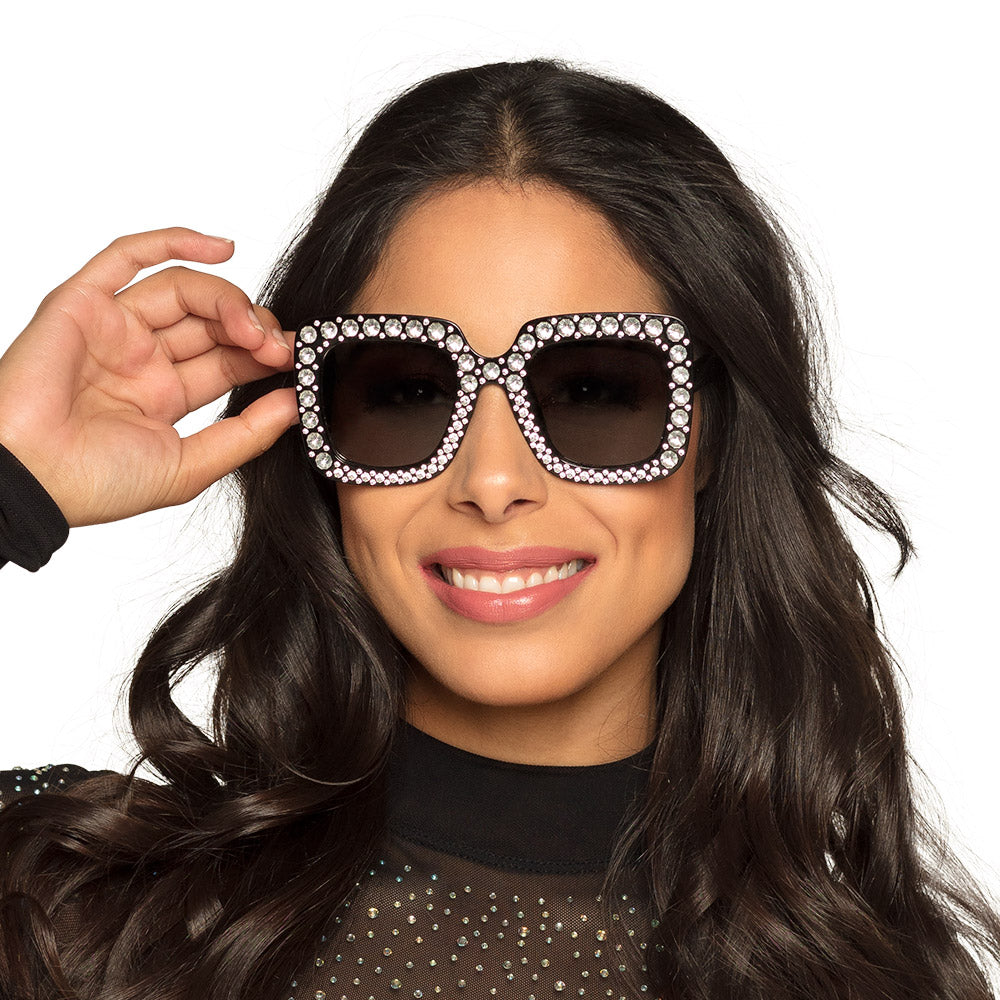 Party glasses Bling bling black