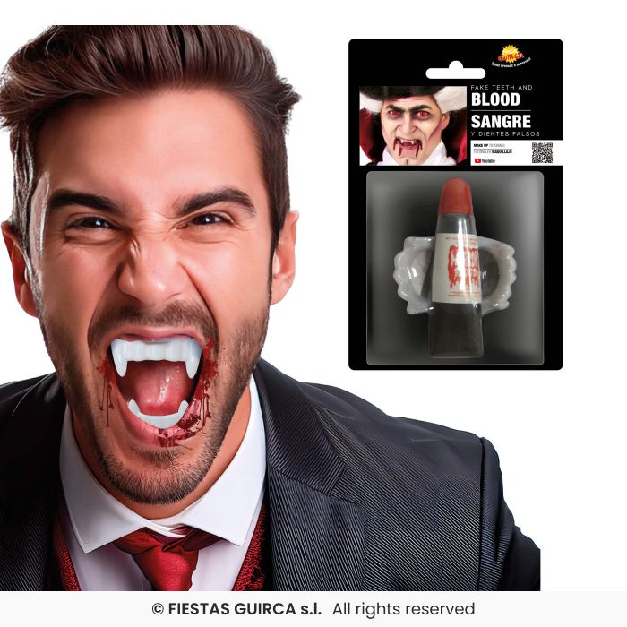Vampre Teeth With Blood