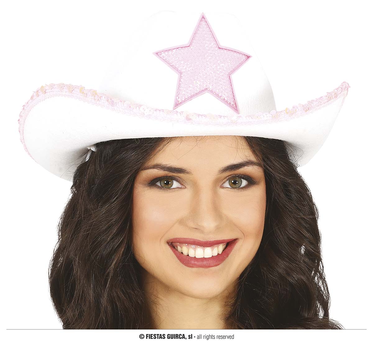 White Pink Cowboy Hat