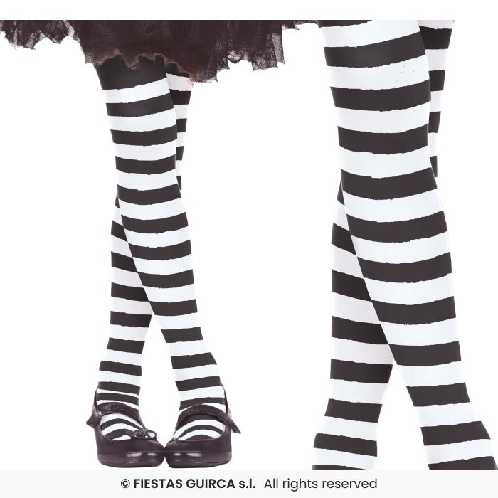 White Striped Tights - Kids