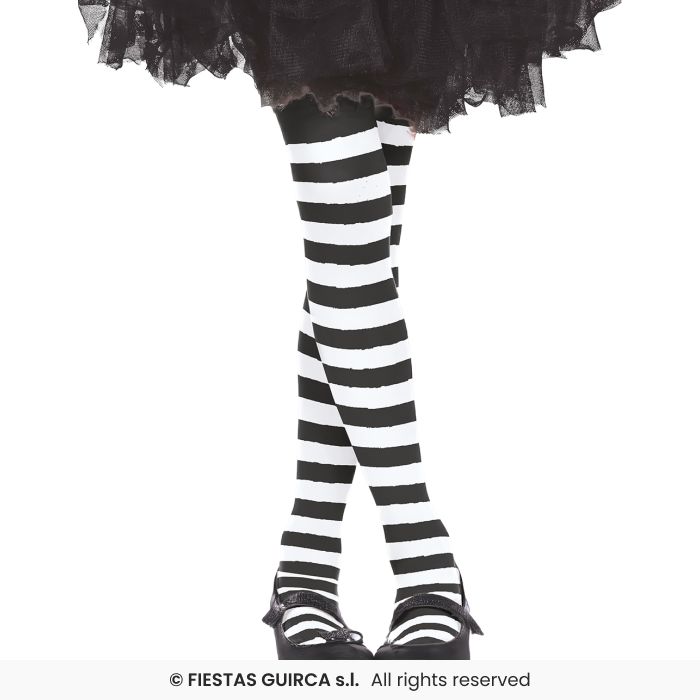 White Striped Tights - Kids