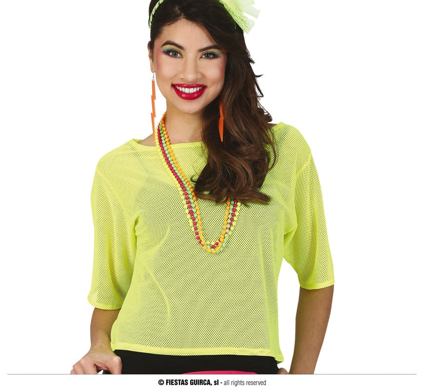 Fishnet T-Shirt Neon Yellow