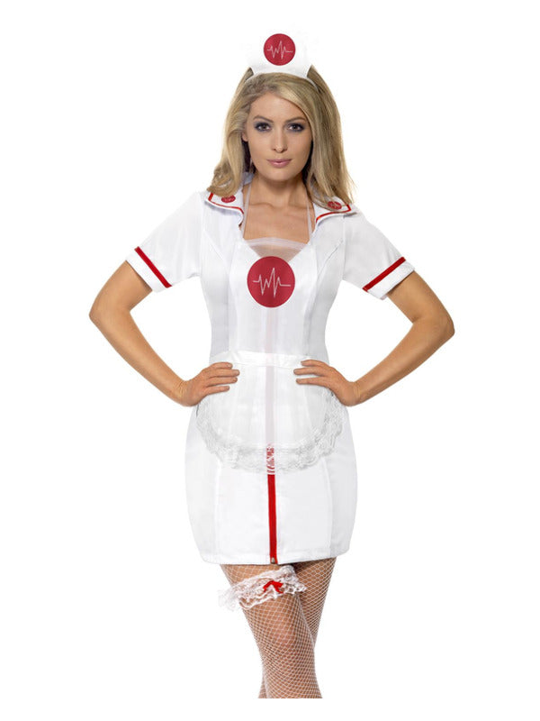 Nurses Set White (Cap, Garter and Net Apron)