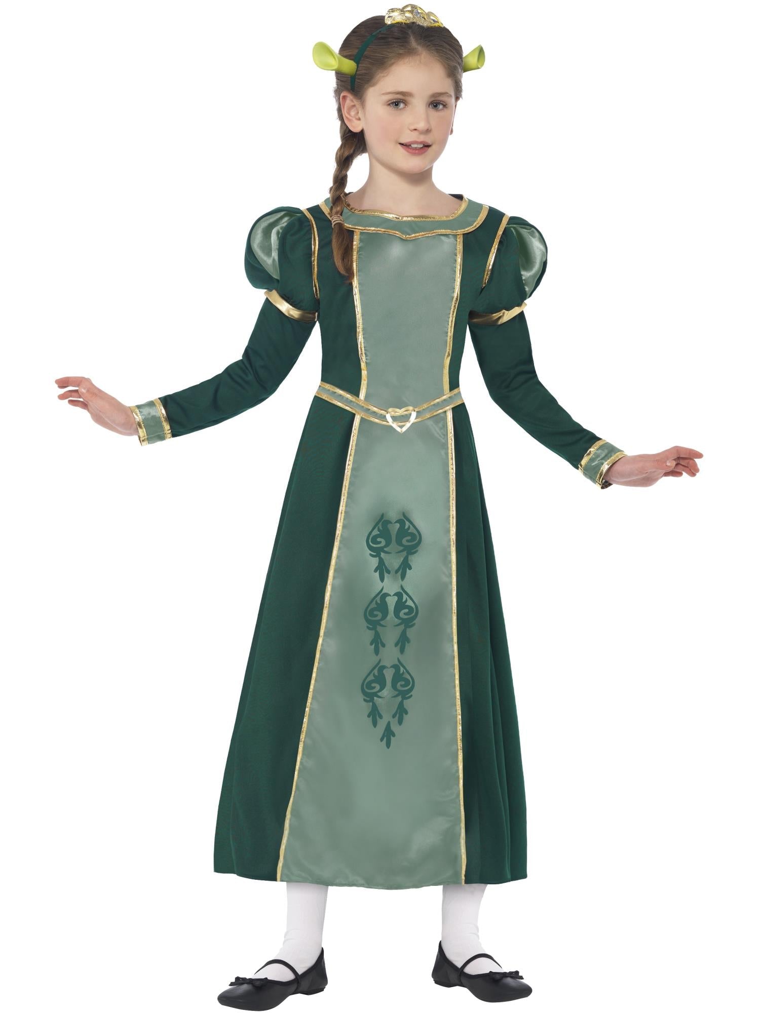 Shrek Princess Fiona Costume, Green Girls