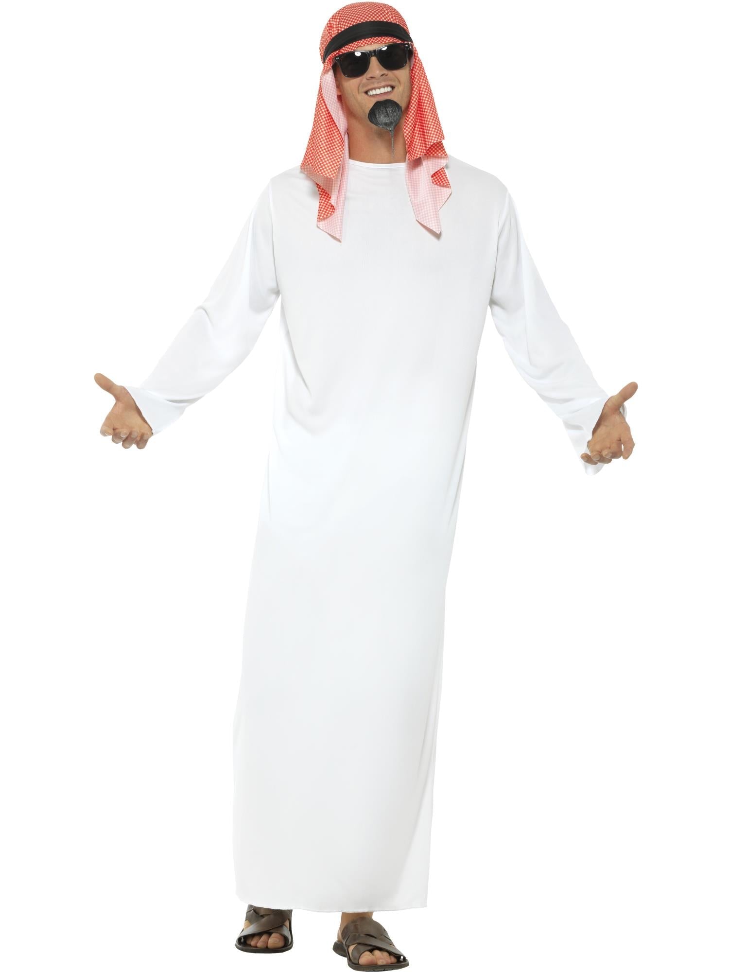 Fake Sheikh Costume, White Mens