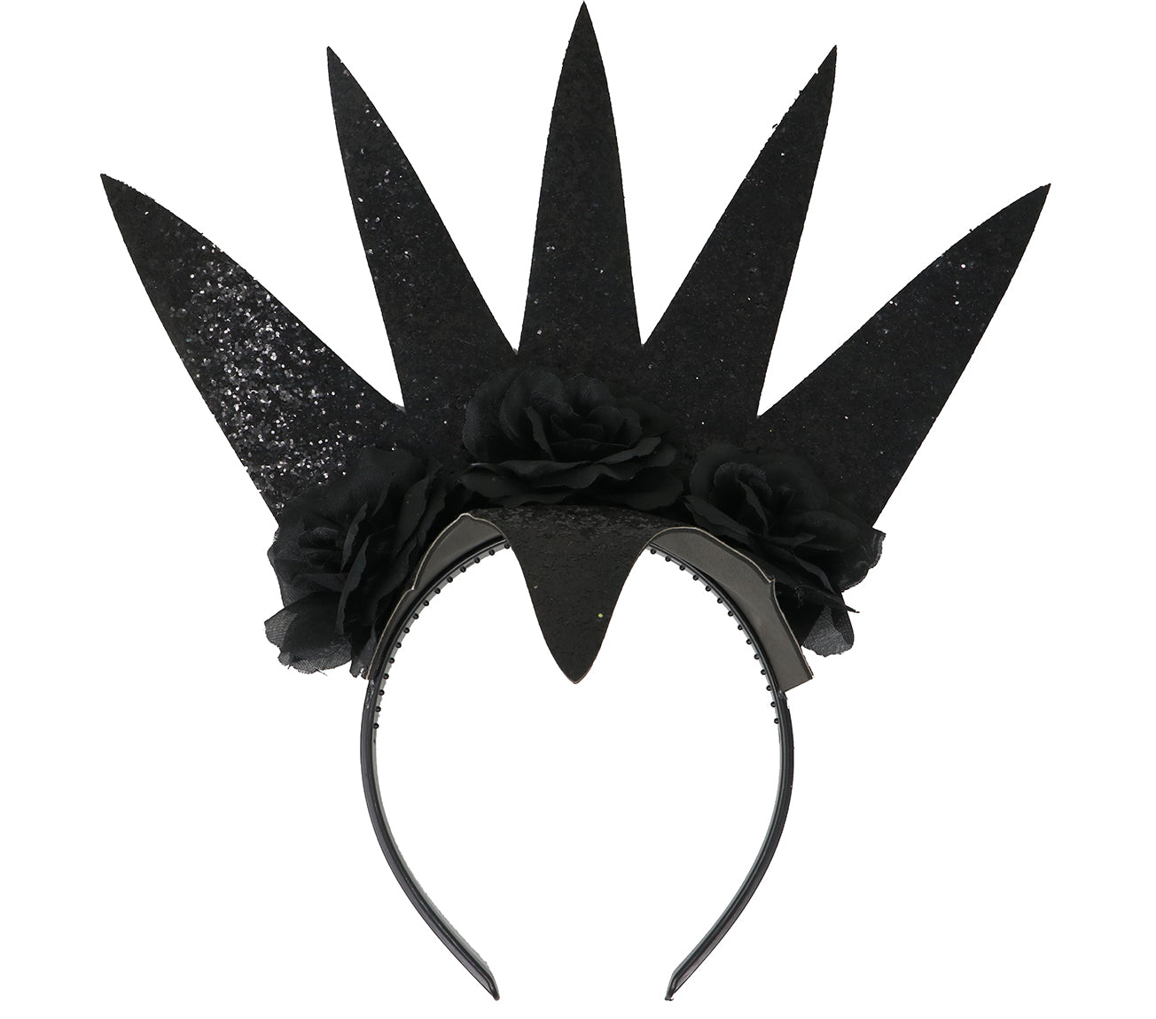 Queen Black Headband With Flowers
