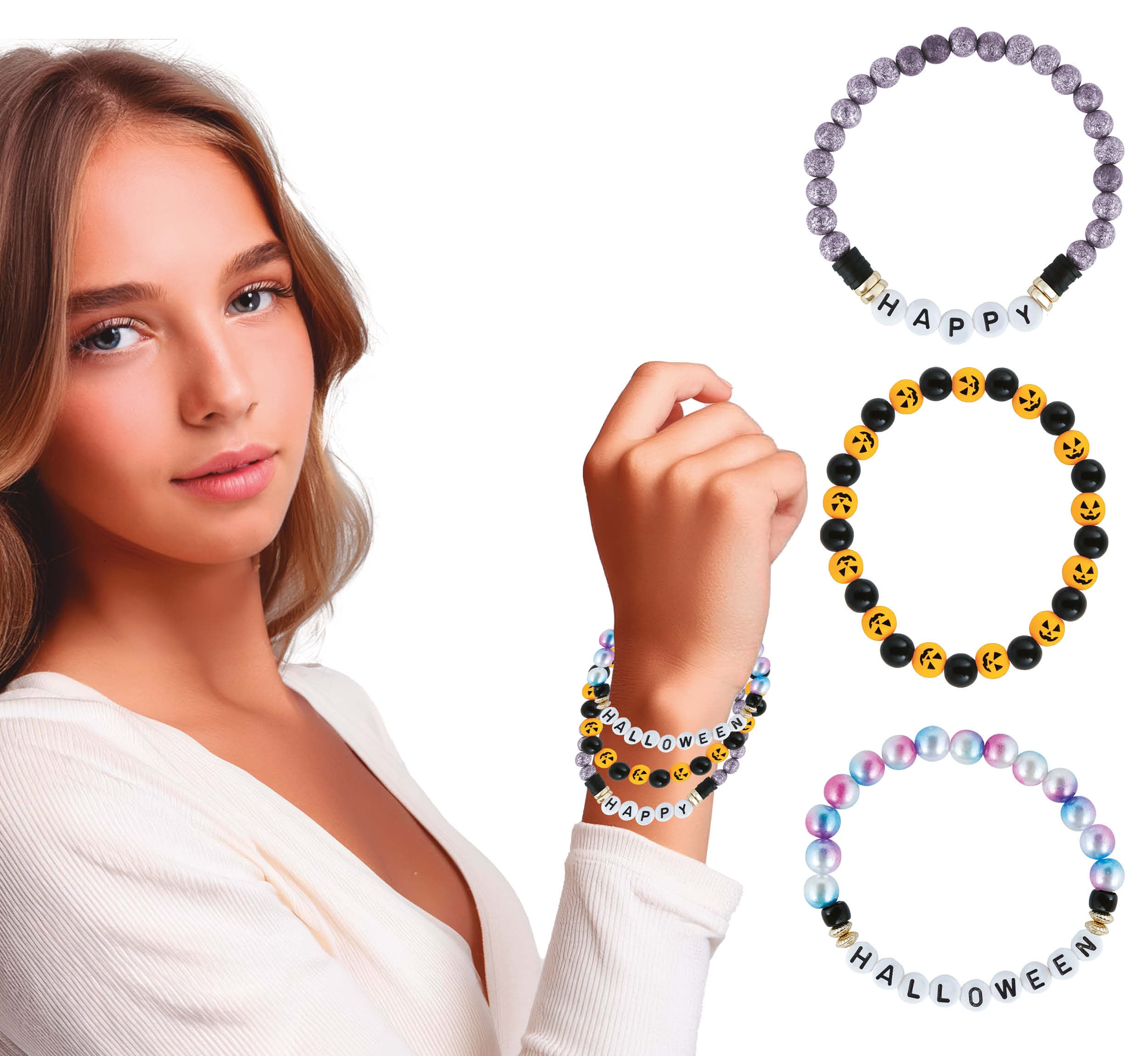 Set Of 3 Halloween Bracelets