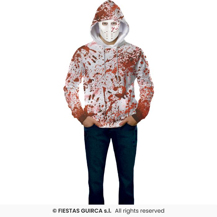 Bloody Hoodie With Mask Adult
