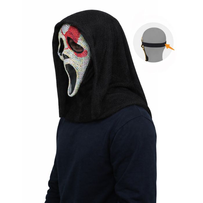 Ghost Face Bloody Bling Hooded Mask