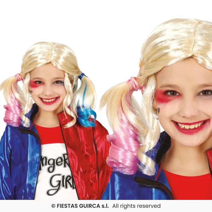 Child Colourful Pigtail Wig