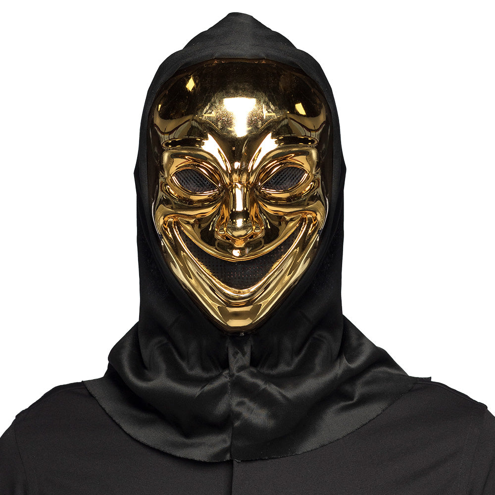 Face Mask Crazy Killer With Hood Gold