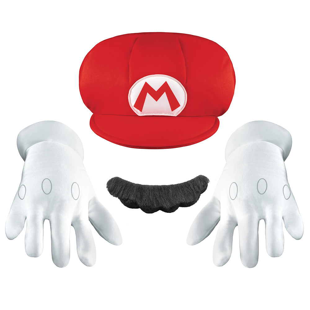 Mario Child Accessory Kit (Hat, Gloves and Mustache)