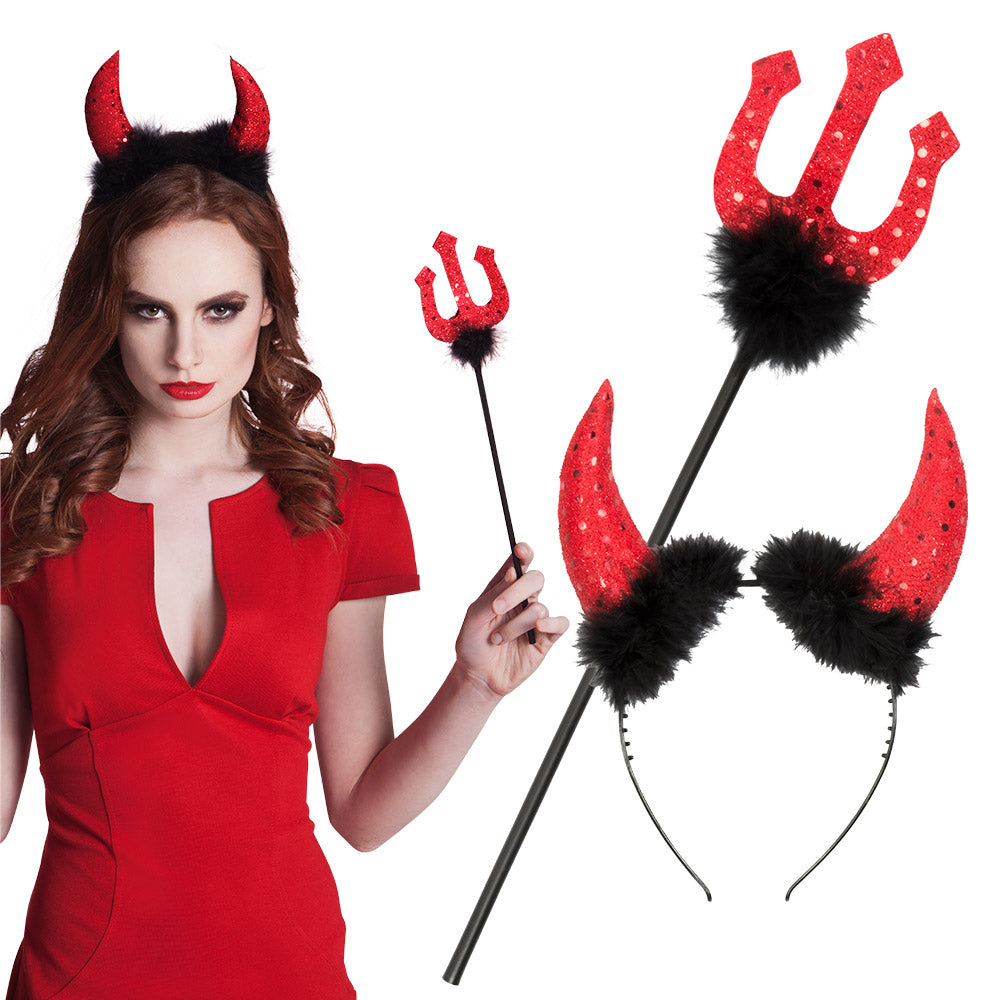 Set Devil (horns and fork 40 cm)