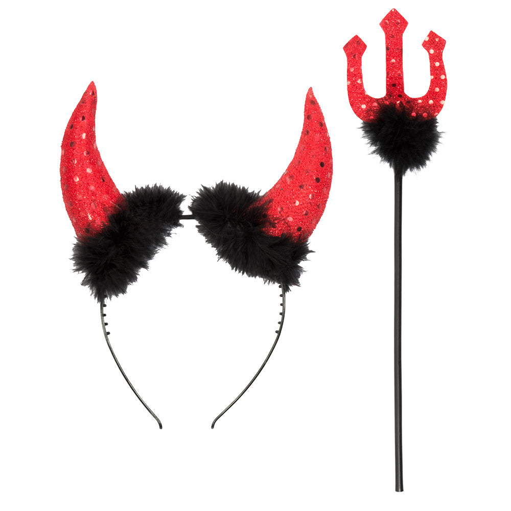 Set Devil (horns and fork 40 cm)