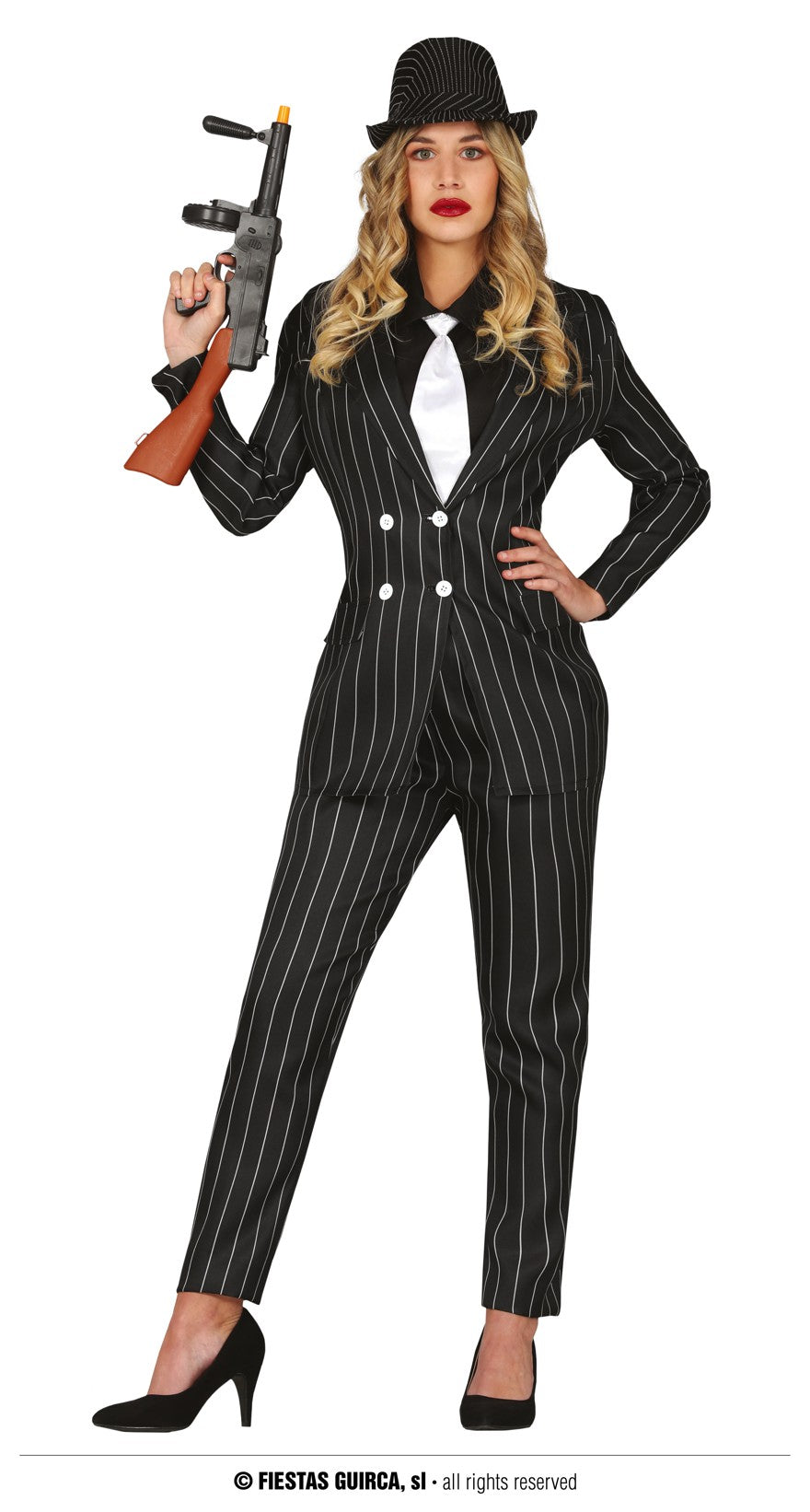 Pinstripe Gangster - Women's Costume