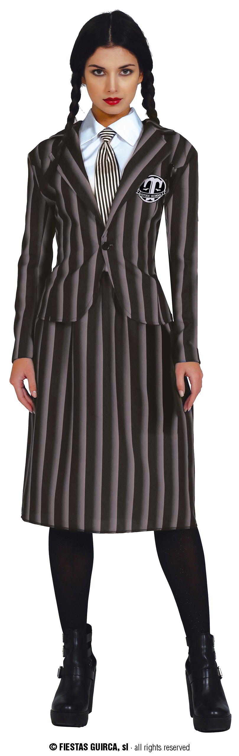 Wednesday Gothic Student Uniform Woman