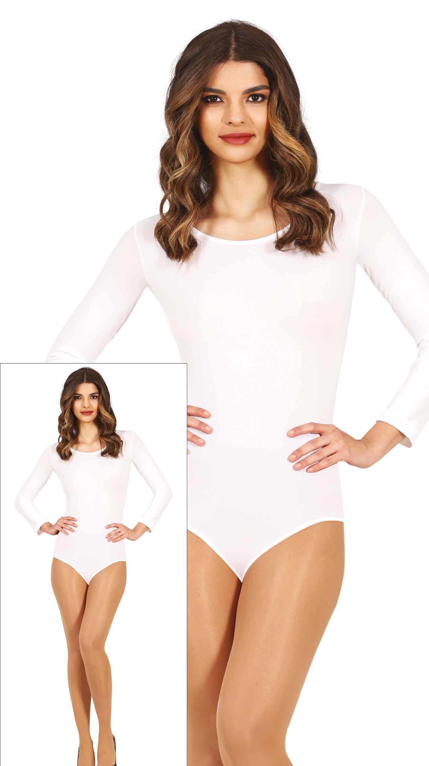 Long Sleeve White Leotard