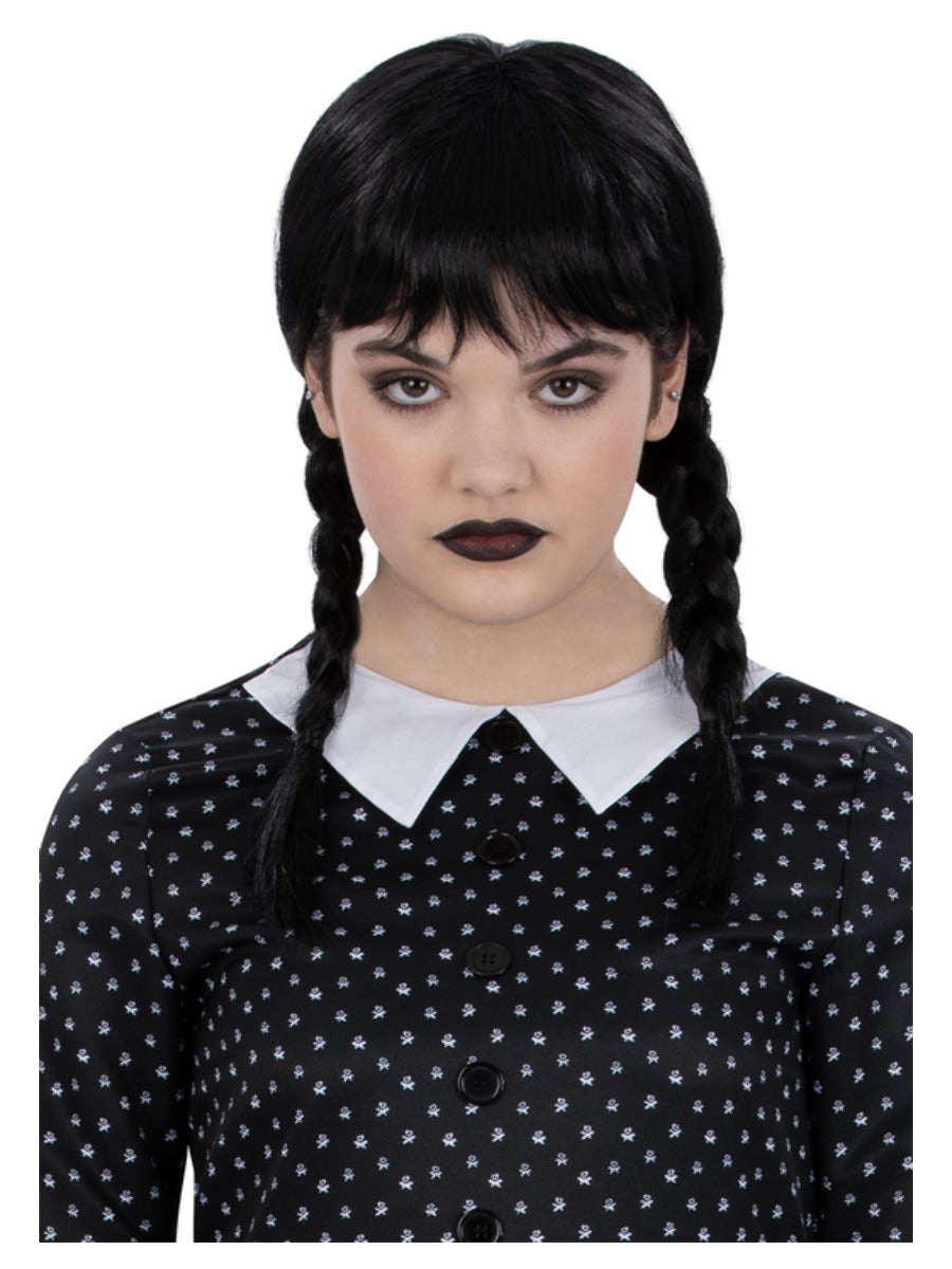 Wednesday Kids Gothic School Girl Wig