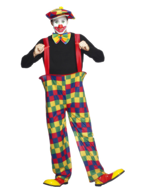Hooped Clown Costume Multi-Coloured