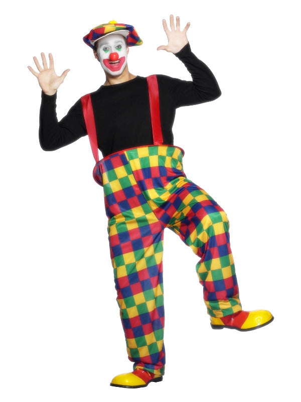 Hooped Clown Costume Multi-Coloured