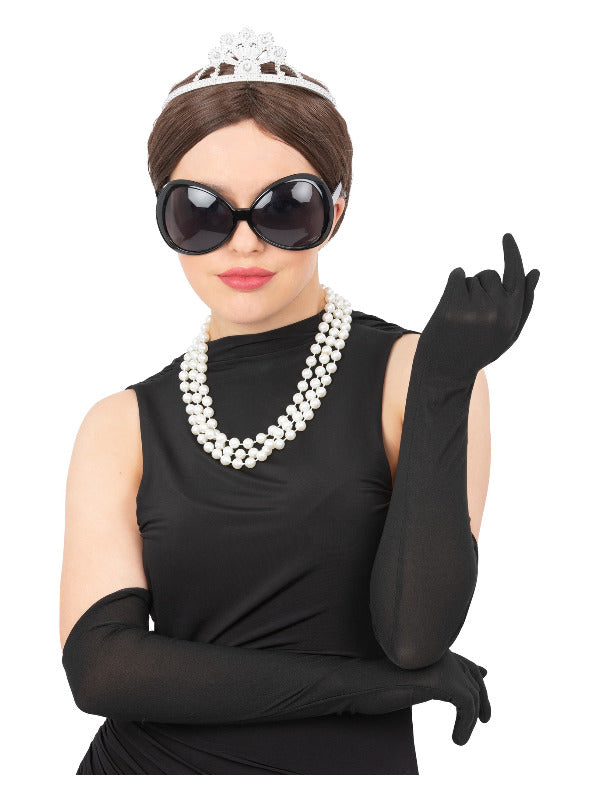 Tiffany Diva Kit (Sunglasses, Plastic Tiara, Pearl Necklace & Long Gloves)