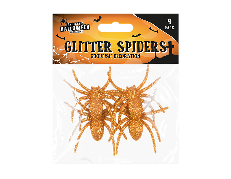 Glitter Spiders (4pk)