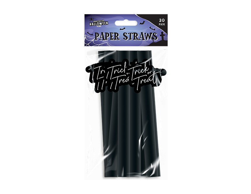Halloween Paper Straws (Black)