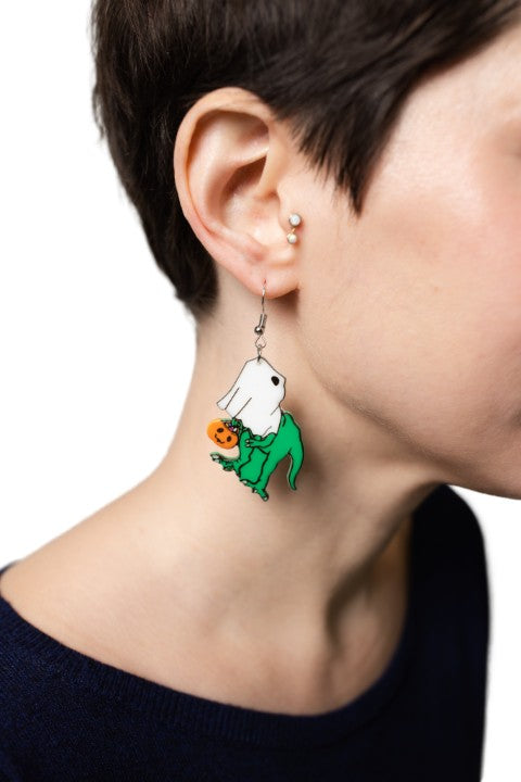 Trick or Treat Trex Earrings
