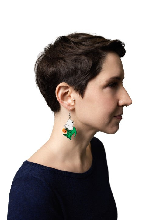 Trick or Treat Trex Earrings