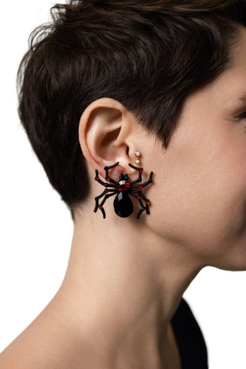 Ruby Spider Earrings