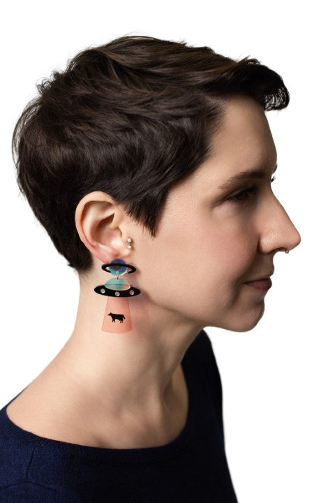 Cow Abduction Earrings