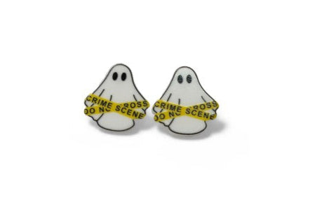 Crime Scene Ghost Stud Earrings