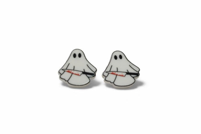 Knife Ghost Stud Earrings