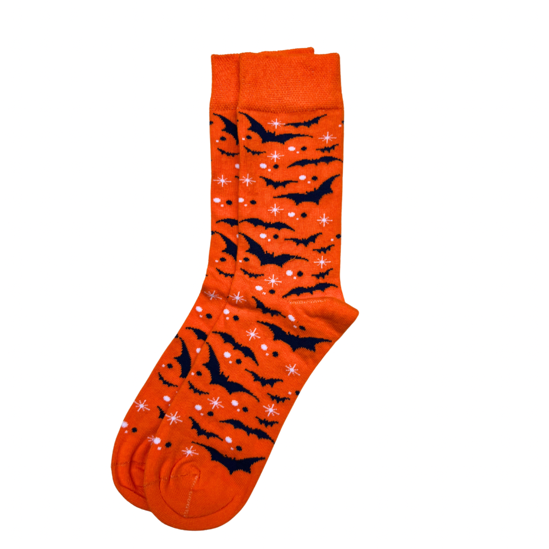 Orange Bats Socks