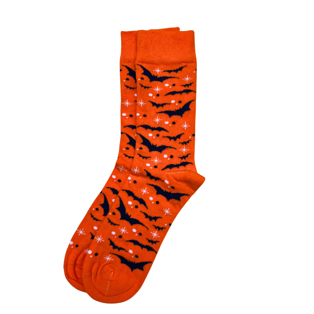 Orange Bats Socks